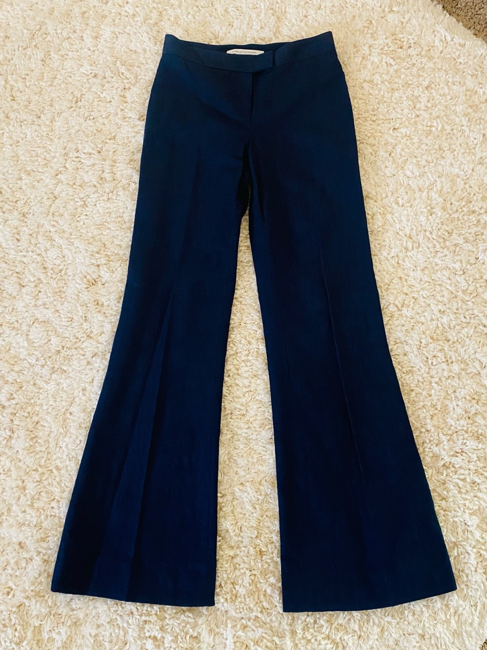 Diane Von Furstenberg Navy Flare Pants
